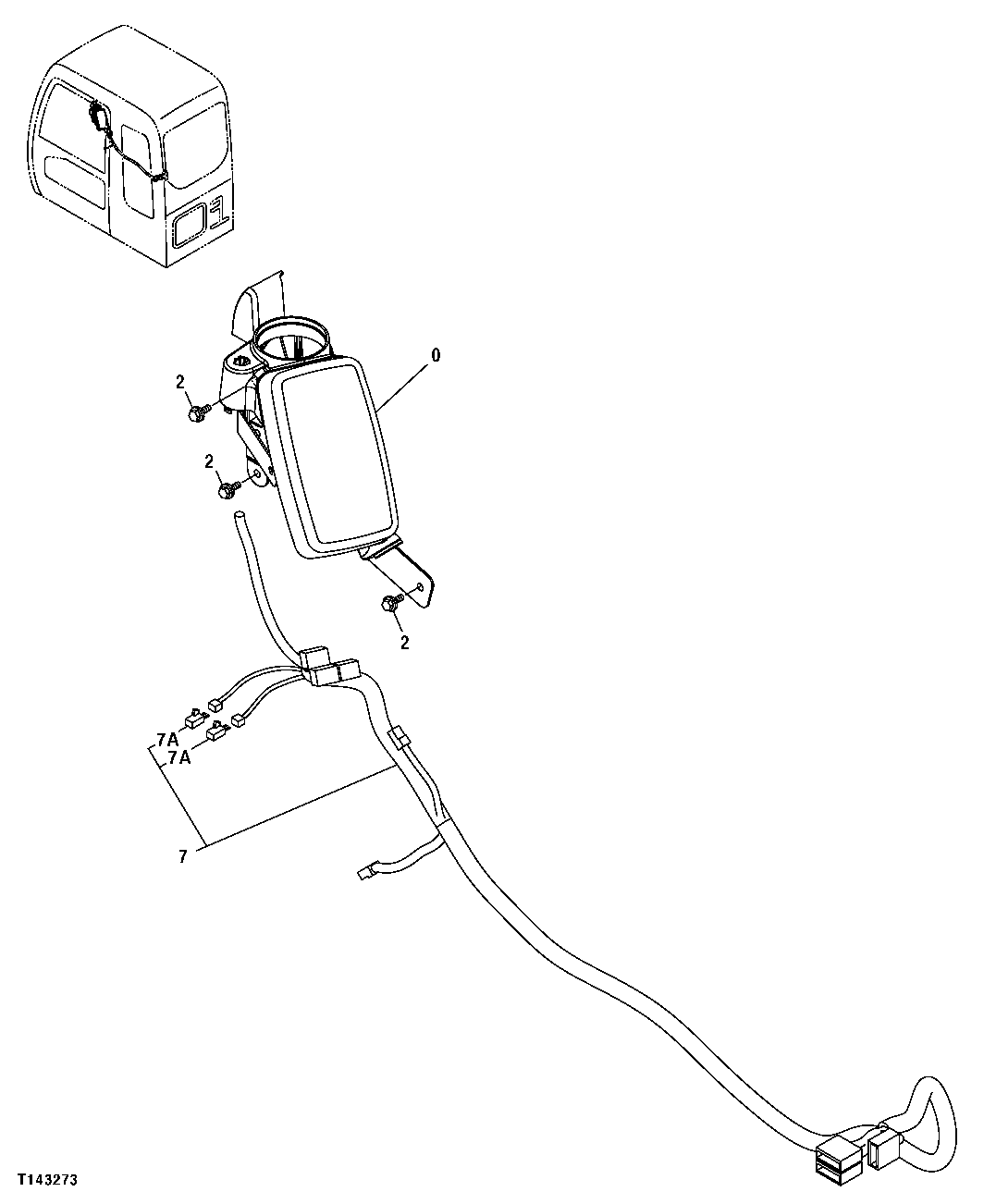 Схема запчастей John Deere 00C - 148 - Monitor 1674 WIRING HARNESS AND SWITCHES