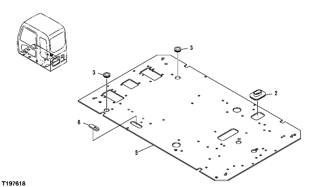 Схема запчастей John Deere 00C - 173 - PLATFORM 1810 OPERATOR ENCLOSURE