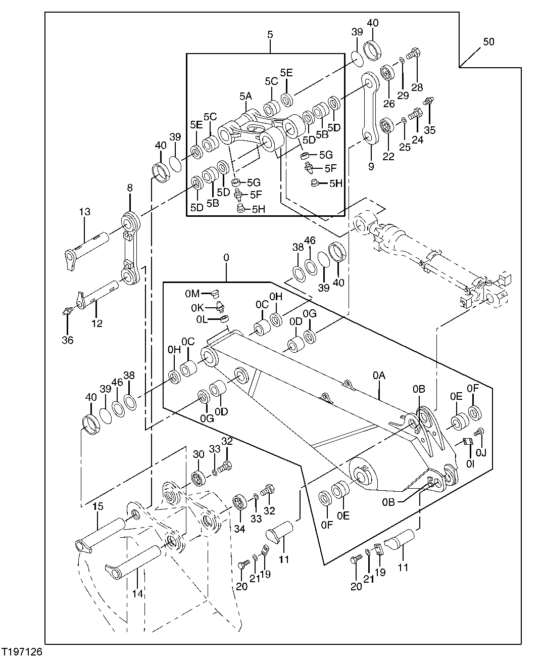 Схема запчастей John Deere 00C - 251 - MASS EXCAVATING AND BULK EXCAVATING ARM 2.95M (CONTINUED) 3340 EXCAVATOR FRAMES