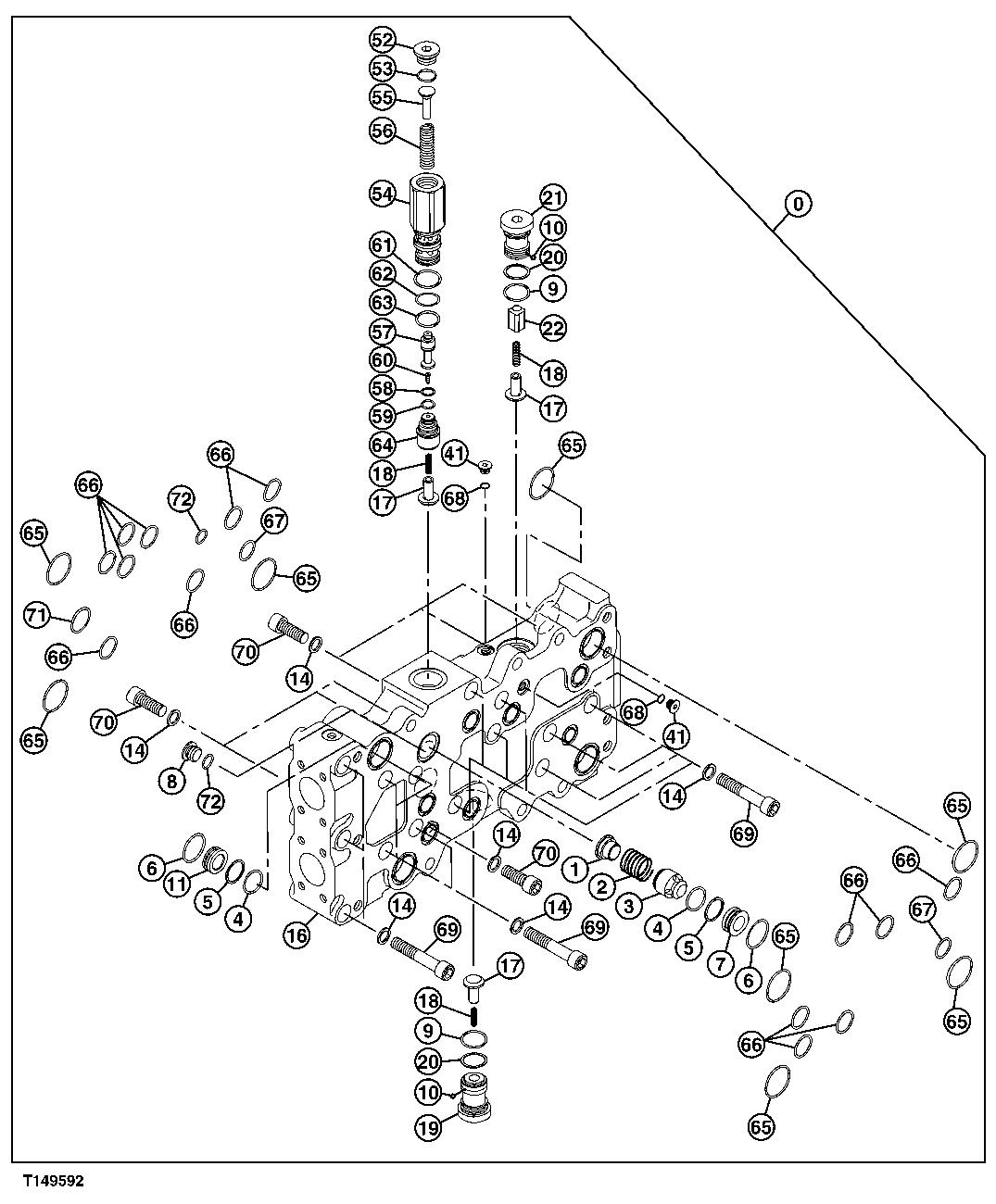 Схема запчастей John Deere 00C - 271 - CONTROL VALVE (MANIFOLD) 3362 CONTROL AND LOAD HOLDING VALVES