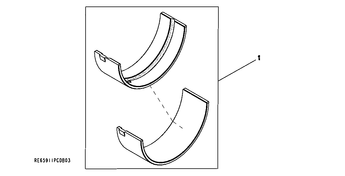 Схема запчастей John Deere 00CLC - 116 - 9901 BEARINGS, .254MM UNDERSIZED 0400B Engine 6068HT059-RE519692 6068HT059
