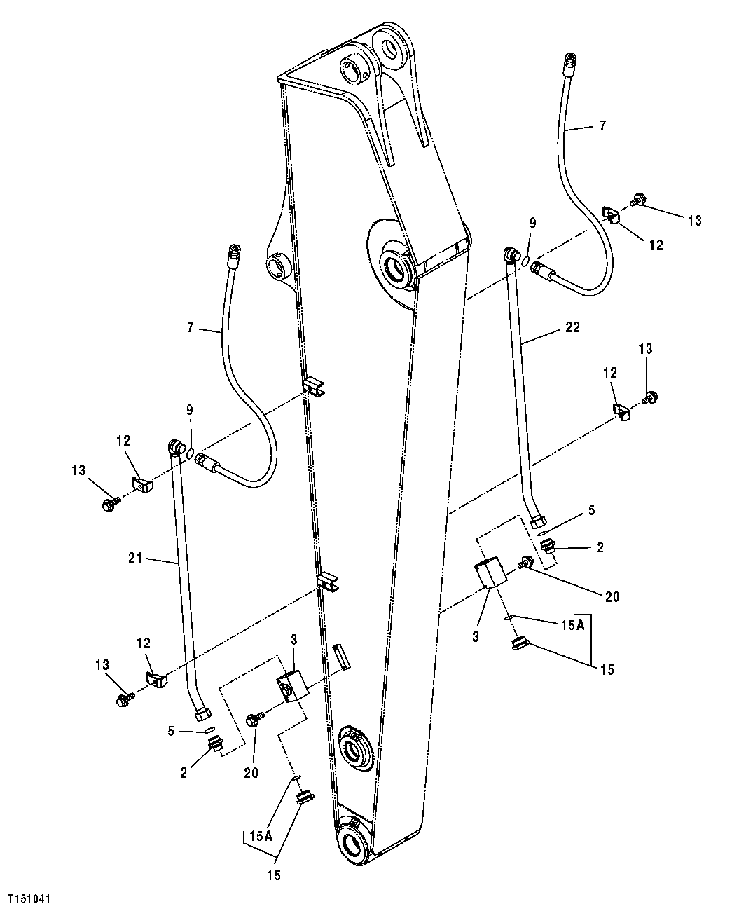 Схема запчастей John Deere 00CLC - 362 - Arm Auxiliary Hoses And Lines, Factory Installed 3363 Lines, Hoses & Fittings