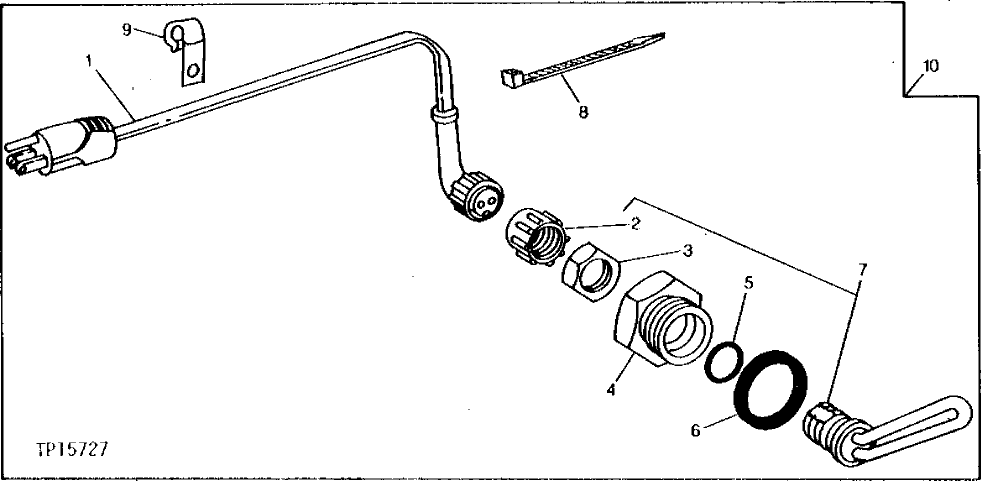 Схема запчастей John Deere 30CLC - 74 - ENGINE COOLANT HEATER 0505 COLD WEATHER STARTING AIDS