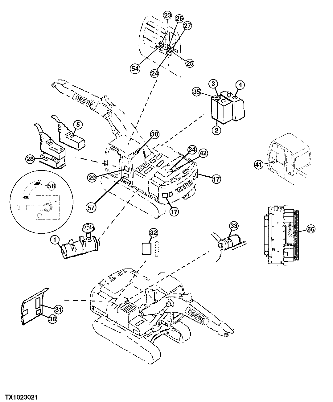 Схема запчастей John Deere 30CLC - 91 - LABELS AND DECALS (FRENCH) 1322 DECALS AND TRADEMARKS
