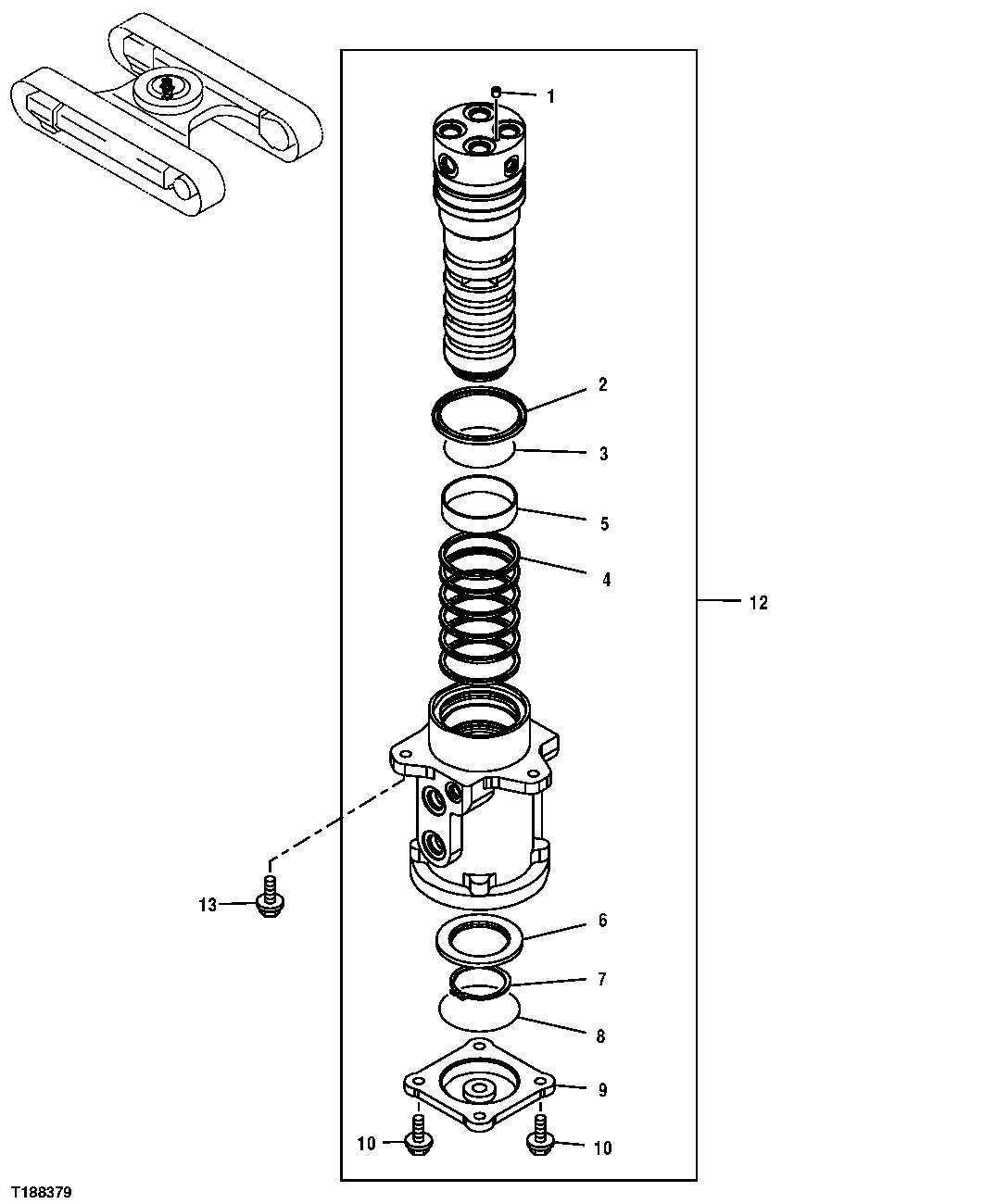 Схема запчастей John Deere 20C - 16 - ROTARY MANIFOLD COMPONENTS AND MOUNTING 0260 AXLES, DIFFERENTIAL & SUSPENSION SYSTEM HYDRAULICS (INCLUDING FWD)