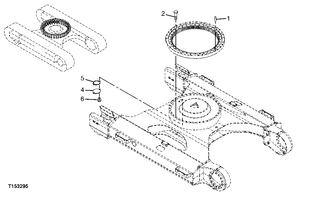 Схема запчастей John Deere 20C - 106 - SWING BEARING MOUNTING 1740 FRAME INSTALLATION