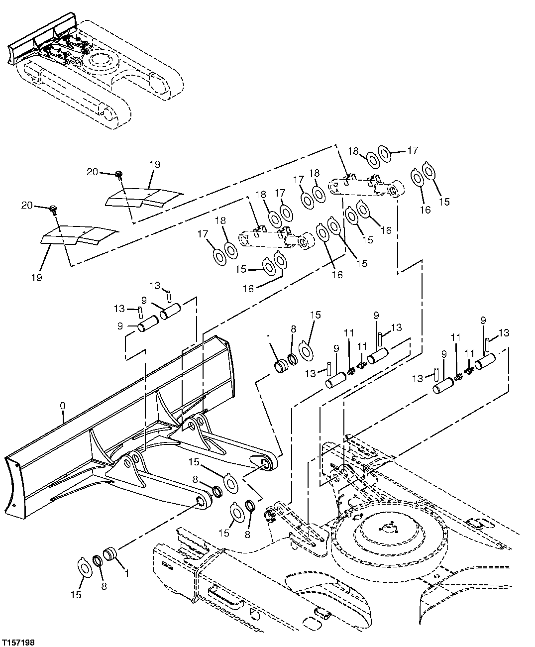 Схема запчастей John Deere 20C - 272 - BLADE, MOUNTS, AND CYLINDER COVERS 3401 BLADES