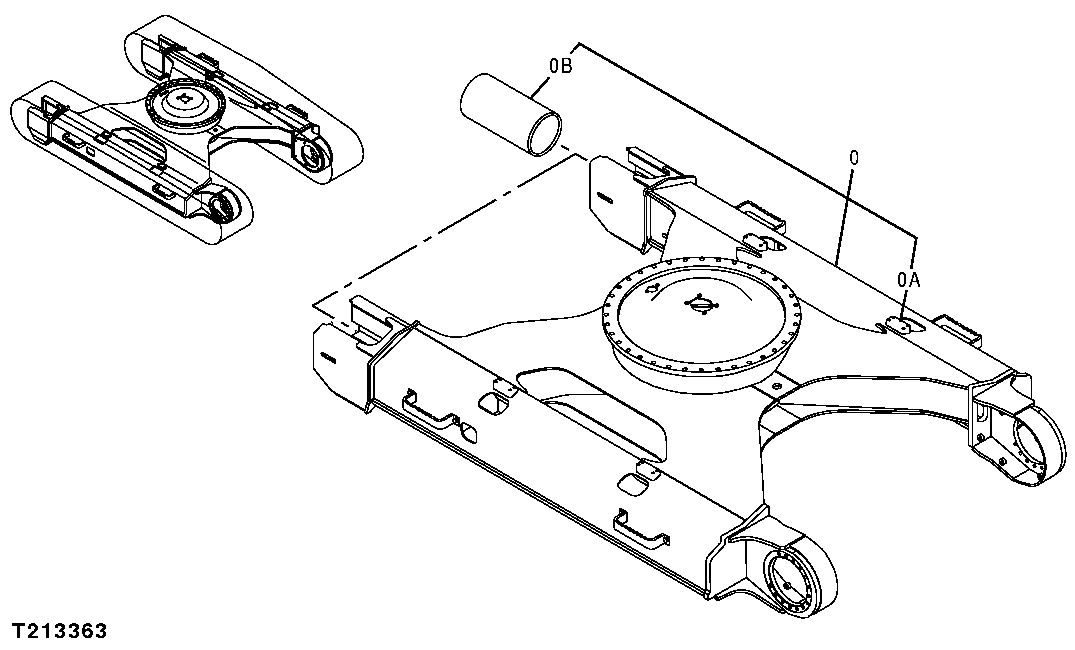 Схема запчастей John Deere 70CLC - 1 - TRACK FRAME 0130 TRACK SYSTEMS