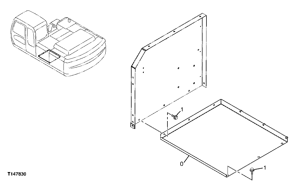 Схема запчастей John Deere 70CLC - 227 - COVER 1910 HOOD OR ENGINE ENCLOSURE