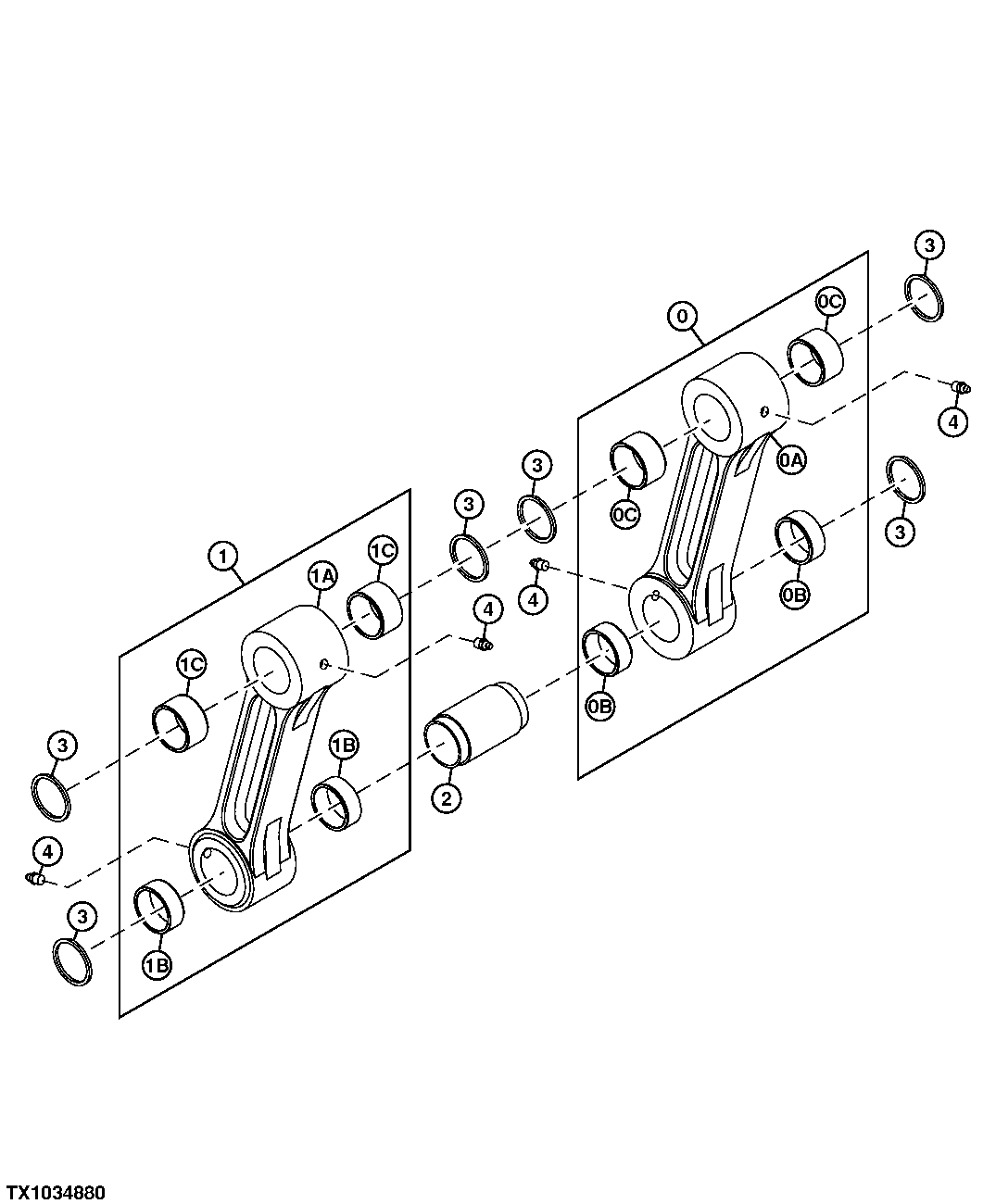 Схема запчастей John Deere 70CLC - 283 - Bucket Link 3345 BUCKET LINKAGE