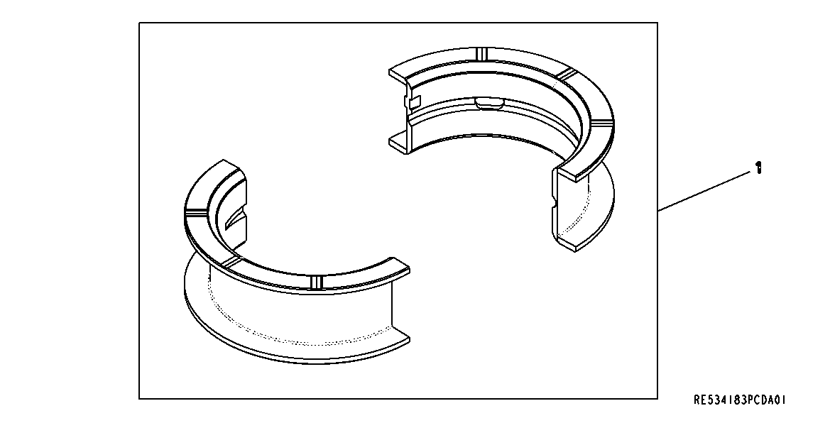 Схема запчастей John Deere 30CLC - 86 - 9901 MAIN BEARING KIT 0400A 6081HT002 6081HT002 6081HT002