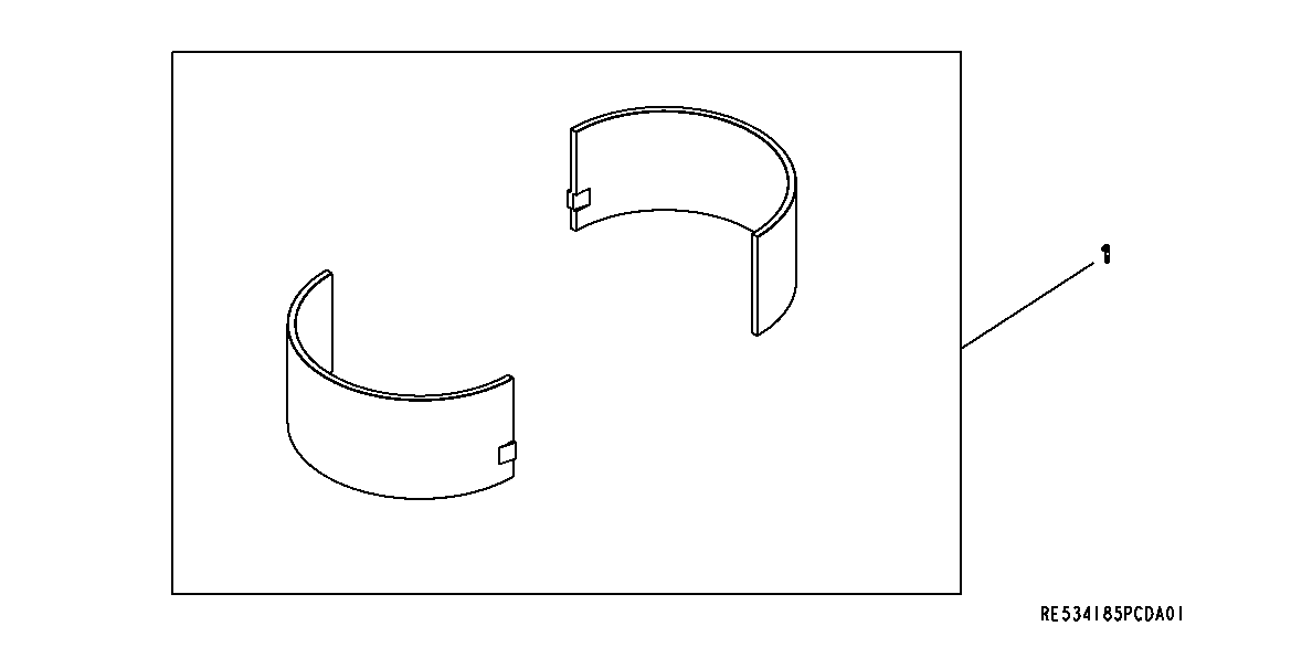 Схема запчастей John Deere 30CLC - 92 - 9901 MAIN BEARING 0400A 6081HT002 6081HT002 6081HT002