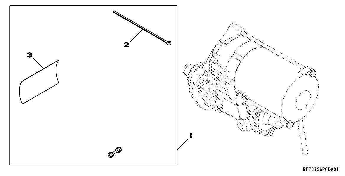 Схема запчастей John Deere 30CLC - 164 - 9902 (KIT,STARTER MOTOR) 0400B 6081HT008 6081HT008-RE527869 6081HT008