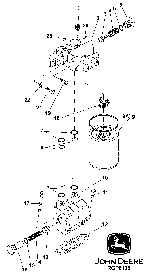 Схема запчастей John Deere 30CLC - 114 - ENGINE OIL FILTERS 0400B 6081HT008 6081HT008-RE527869 6081HT008