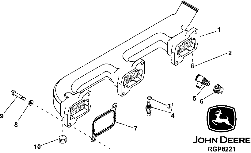 Схема запчастей John Deere 30CLC - 120 - INTAKE MANIFOLD 0400B 6081HT008 6081HT008-RE527869 6081HT008