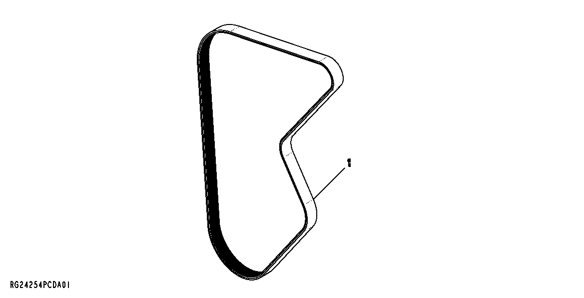Схема запчастей John Deere 30CLC - 136 - 2404 (FAN BELT) 0400B 6081HT008 6081HT008-RE527869 6081HT008