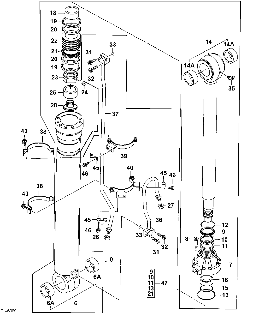 Схема запчастей John Deere 30CLC - 373 - Arm Cylinder ( - XXXXXX) 3360 HYDRAULIC SYSTEM