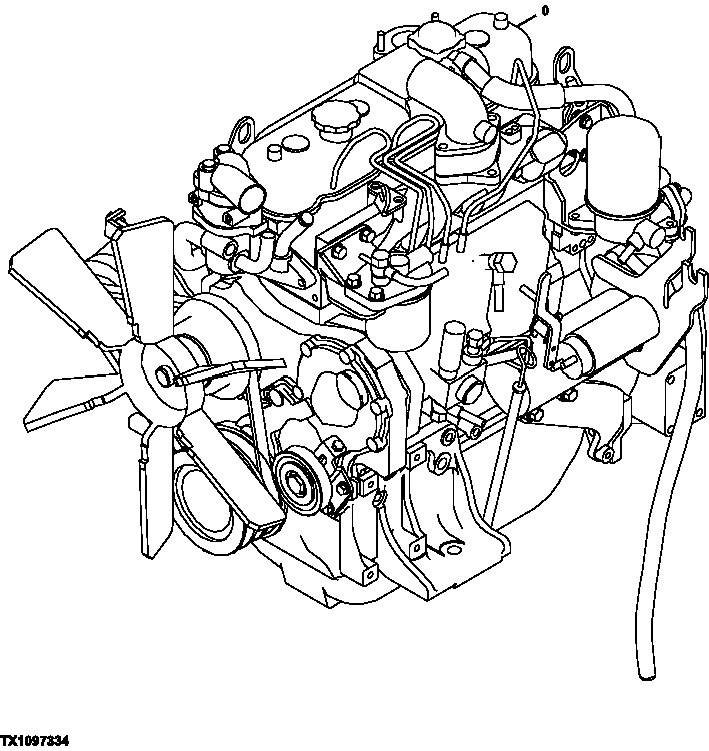 Схема запчастей John Deere 60C LC - 20 - ENGINE 0400 ENGINE