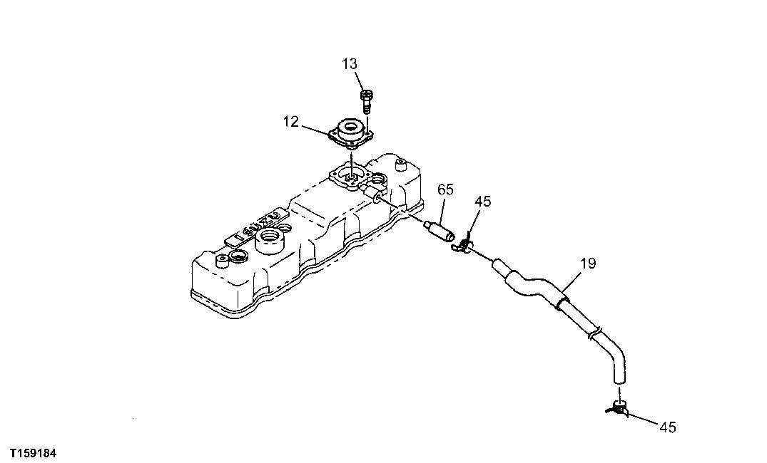 Схема запчастей John Deere 60C LC - 29 - ENGINE VENTILATING SYSTEM 0408 VENTILATING SYSTEM