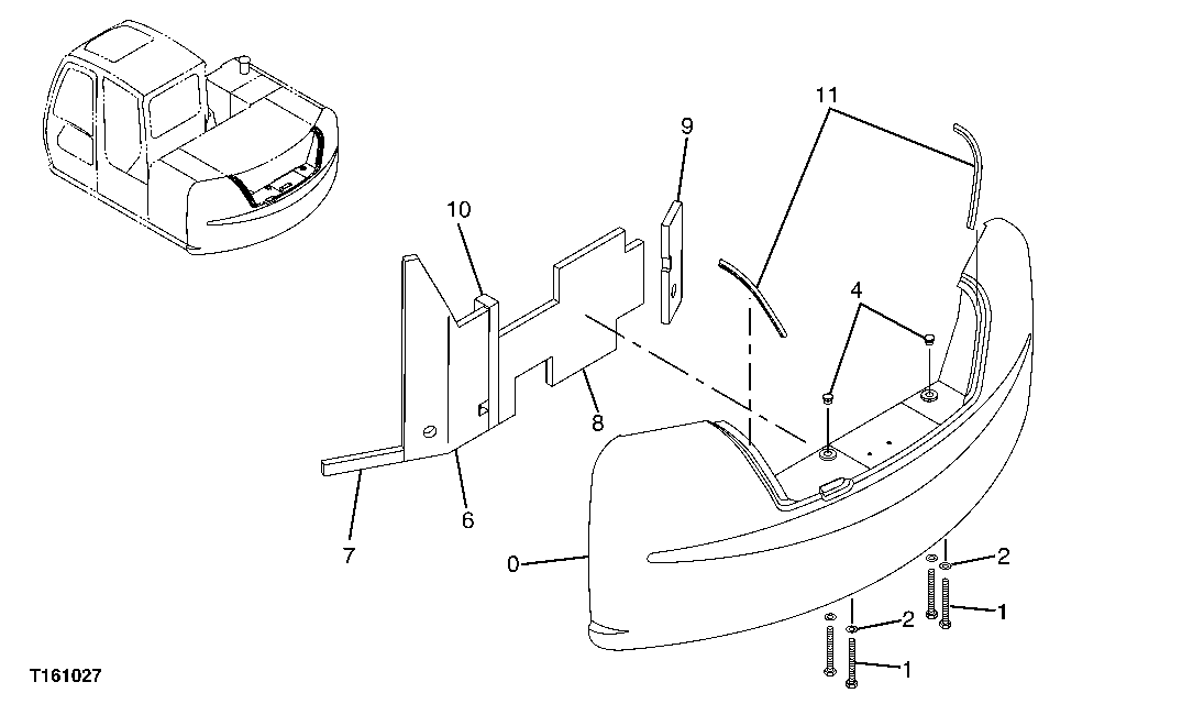 Схема запчастей John Deere 60C LC - 83 - COUNTERWEIGHT 1749 CHASSIS WEIGHTS