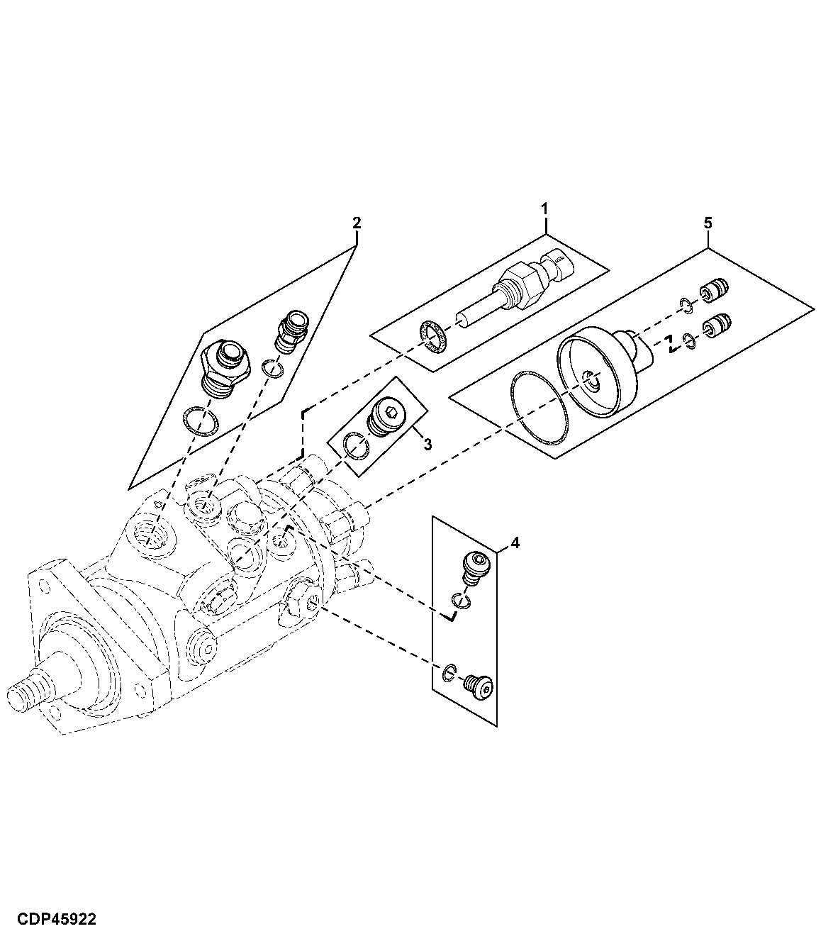 Схема запчастей John Deere 2054 - 62 - SERVICE KITS- FUEL INJECTION PUMP, STANADYNE DE10 0400 Engine 4045HP051-RE508144 4045HP051