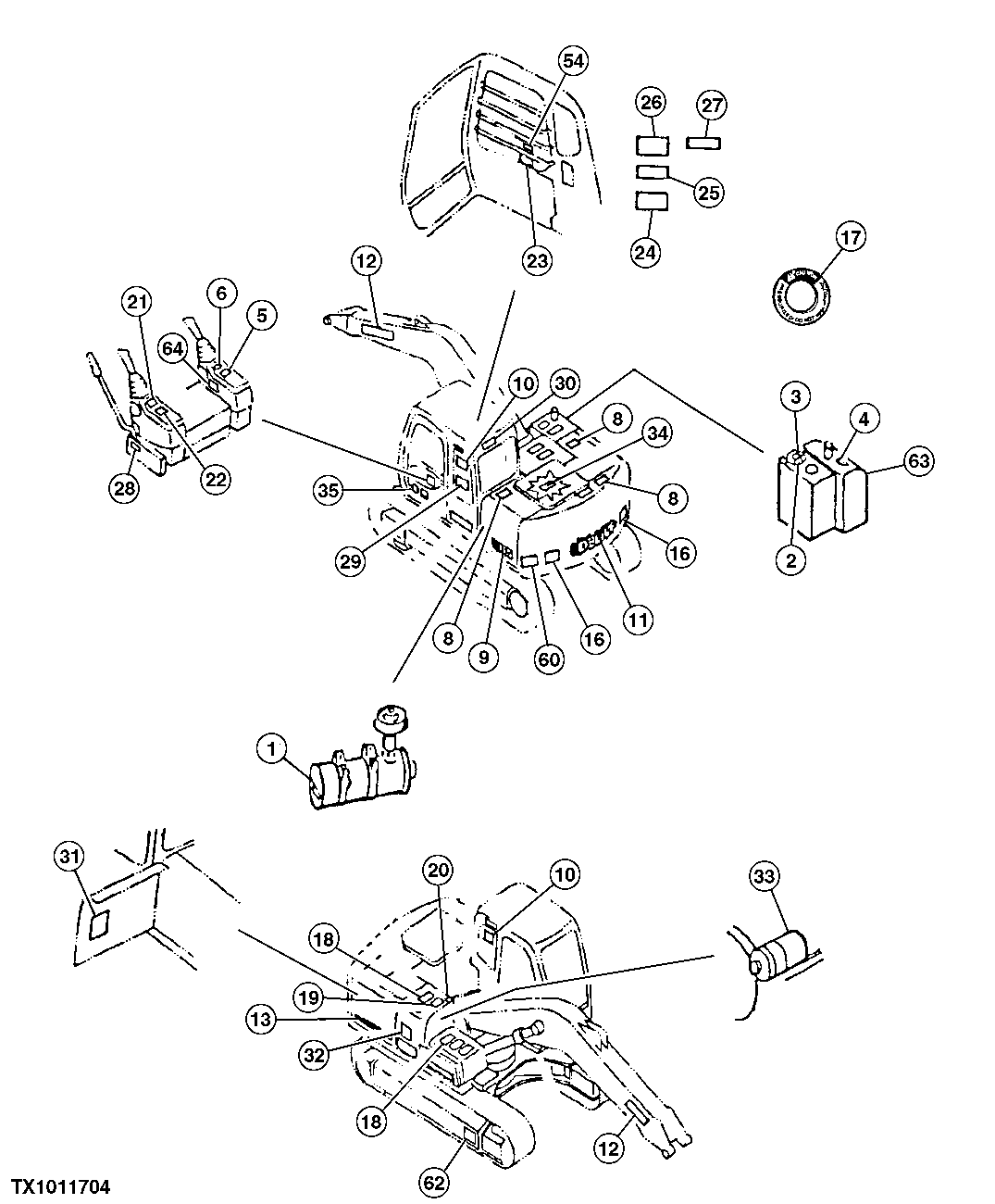 Схема запчастей John Deere 2054 - 79 - LABELS AND DECALS (ENGLISH) 1322 DECALS AND TRADEMARKS