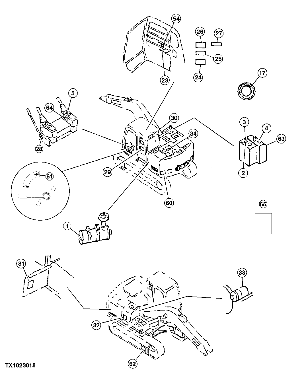 Схема запчастей John Deere 2054 - 81 - LABELS AND DECALS (SPANISH) 1322 DECALS AND TRADEMARKS