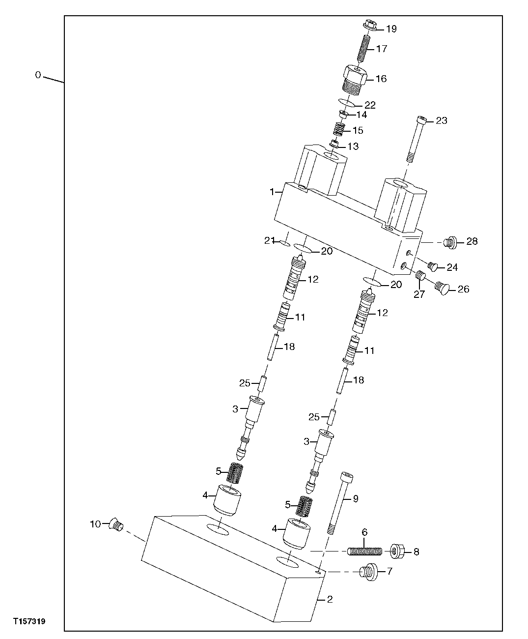 Схема запчастей John Deere 2054 - 203 - Hydraulic Pump Flow Regulator Components 3361 HYDRAULIC PUMP