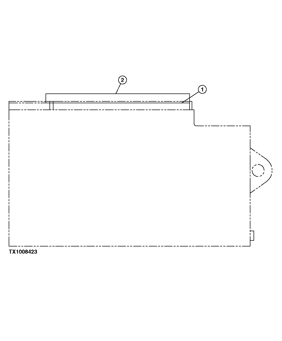 Схема запчастей John Deere 554 - 299 - COUNTERWEIGHT MOUNTING FOAM (SN. -200065) 1749 CHASSIS WEIGHTS