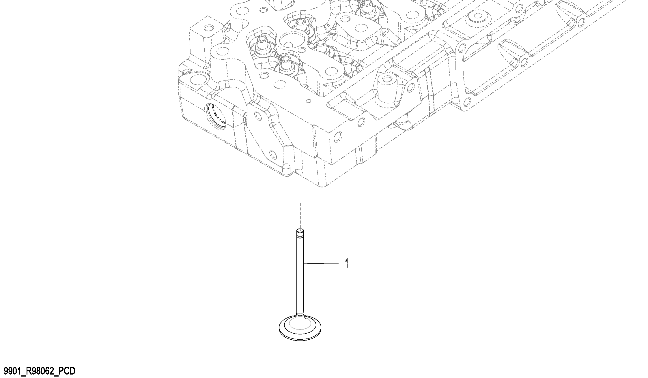 Схема запчастей John Deere 7C ZTS - 139 - 9901 Intake Valve 0400B 270C LC EXCAVATOR 6068HT055-RE507964 6068HT055