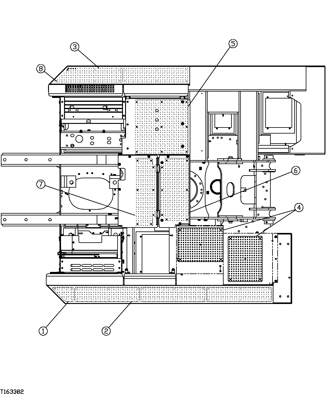 Схема запчастей John Deere 7C ZTS - 234 - BASE MACHINE ANTI-SLIP PLATES 1320 VEHICLE FINISH AND TRIM