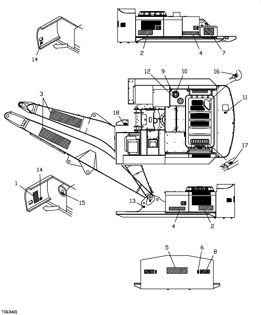 Схема запчастей John Deere 7C ZTS - 239 - BASE MACHINE LABELS AND DECALS 1322 DECALS & TRADEMARKS