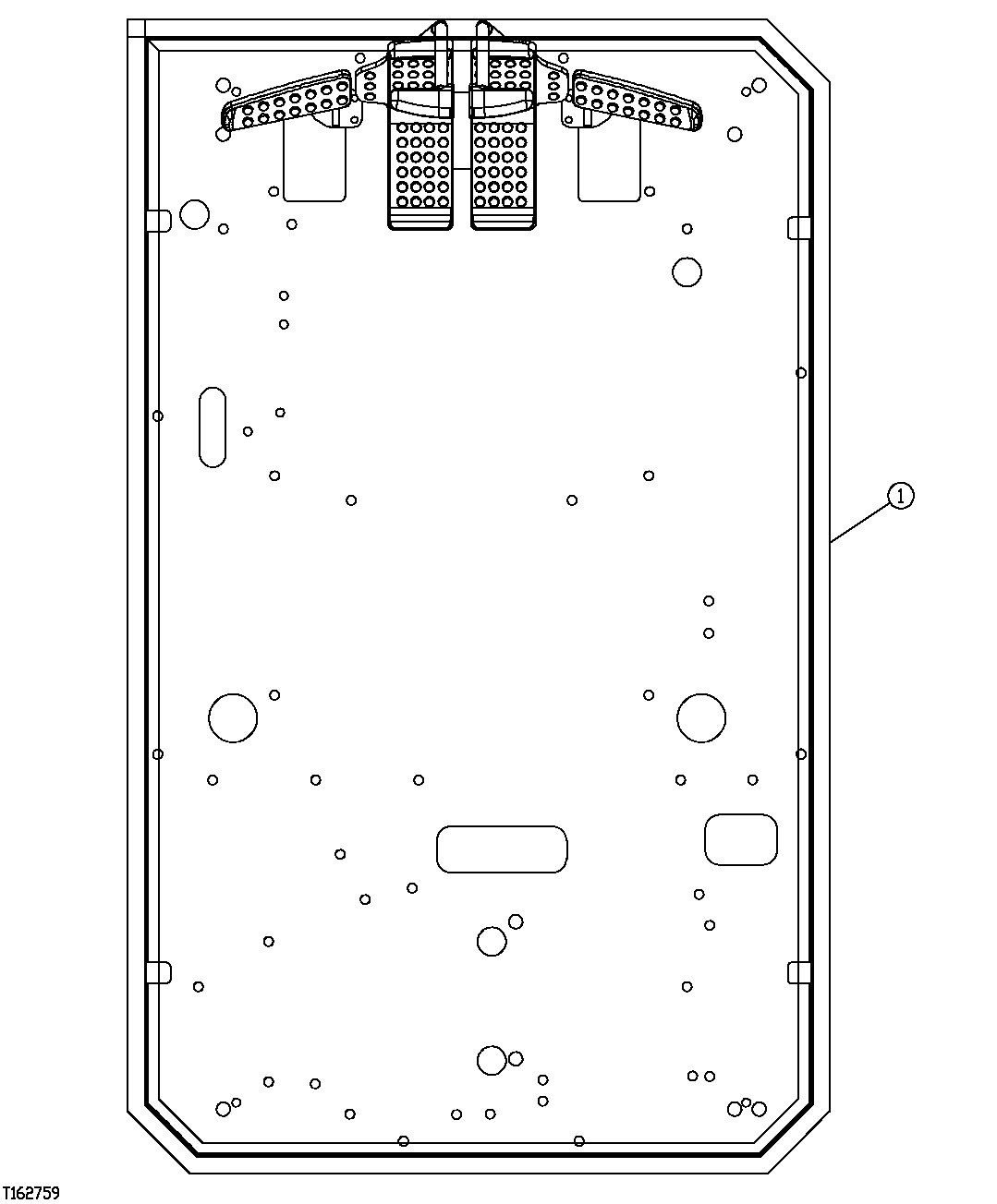 Схема запчастей John Deere 7C ZTS - 338 - OPERATORS PLATFORM SEALING TRIM 1810 OPERATOR ENCLOSURE