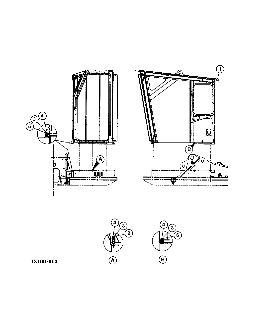 Схема запчастей John Deere 7C ZTS - 391 - DELIMBER CAB 1810B SIDE ENTRY CAB