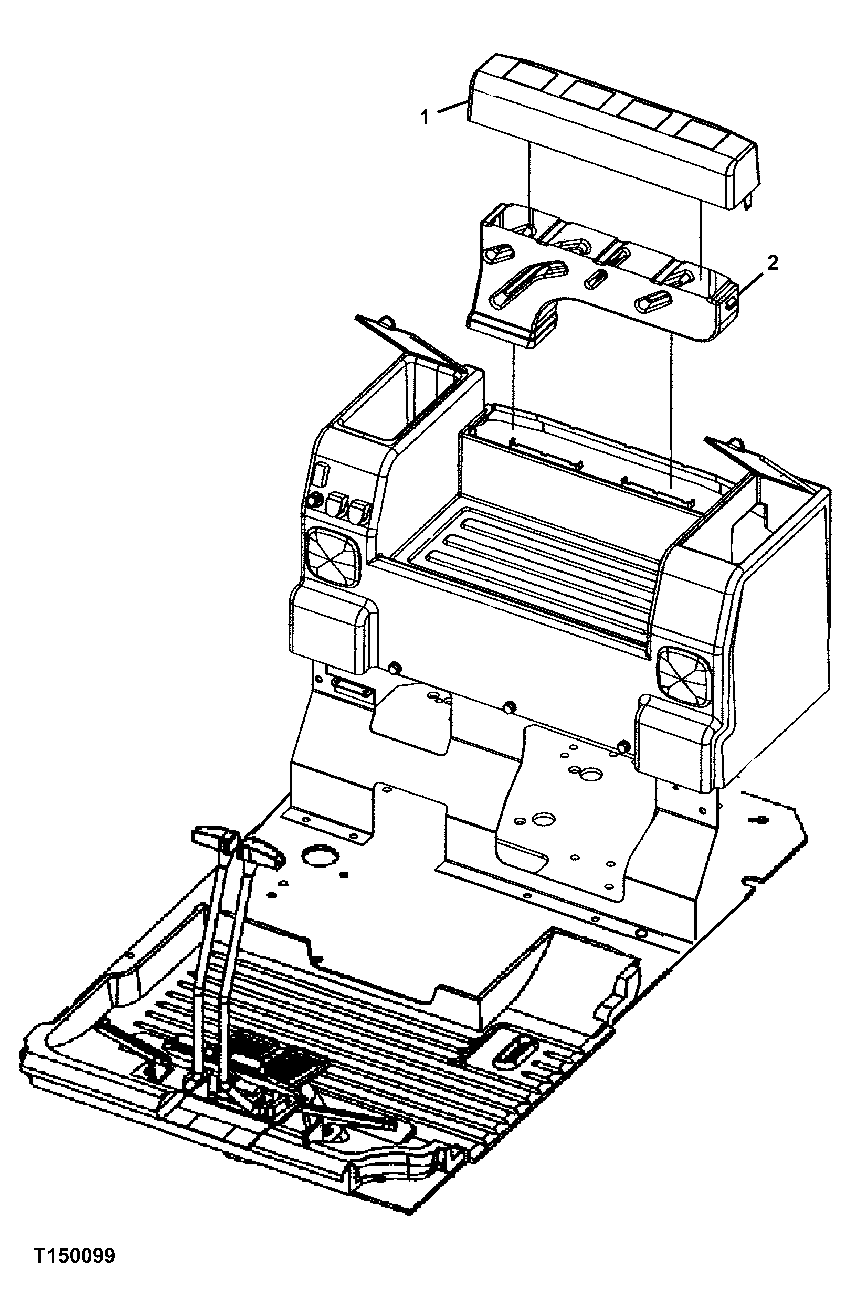 Схема запчастей John Deere 7C ZTS - 404 - SIDE ENTRY CAB REAR DIFFUSER DUCT 1830B SIDE ENTRY CAB HEATING AND AIR CONDITIONING