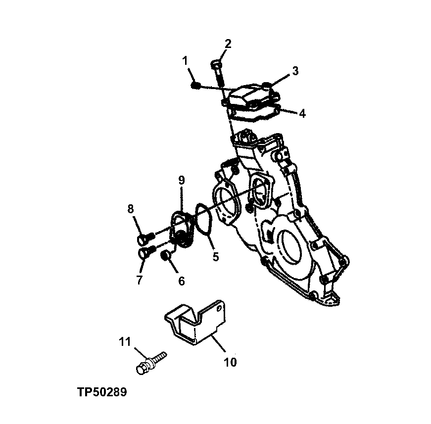Схема запчастей John Deere 5C ZTS - 22 - TIMING GEAR COVER ATTACHMENTS 0402 Camshaft And Valve Actuating Means