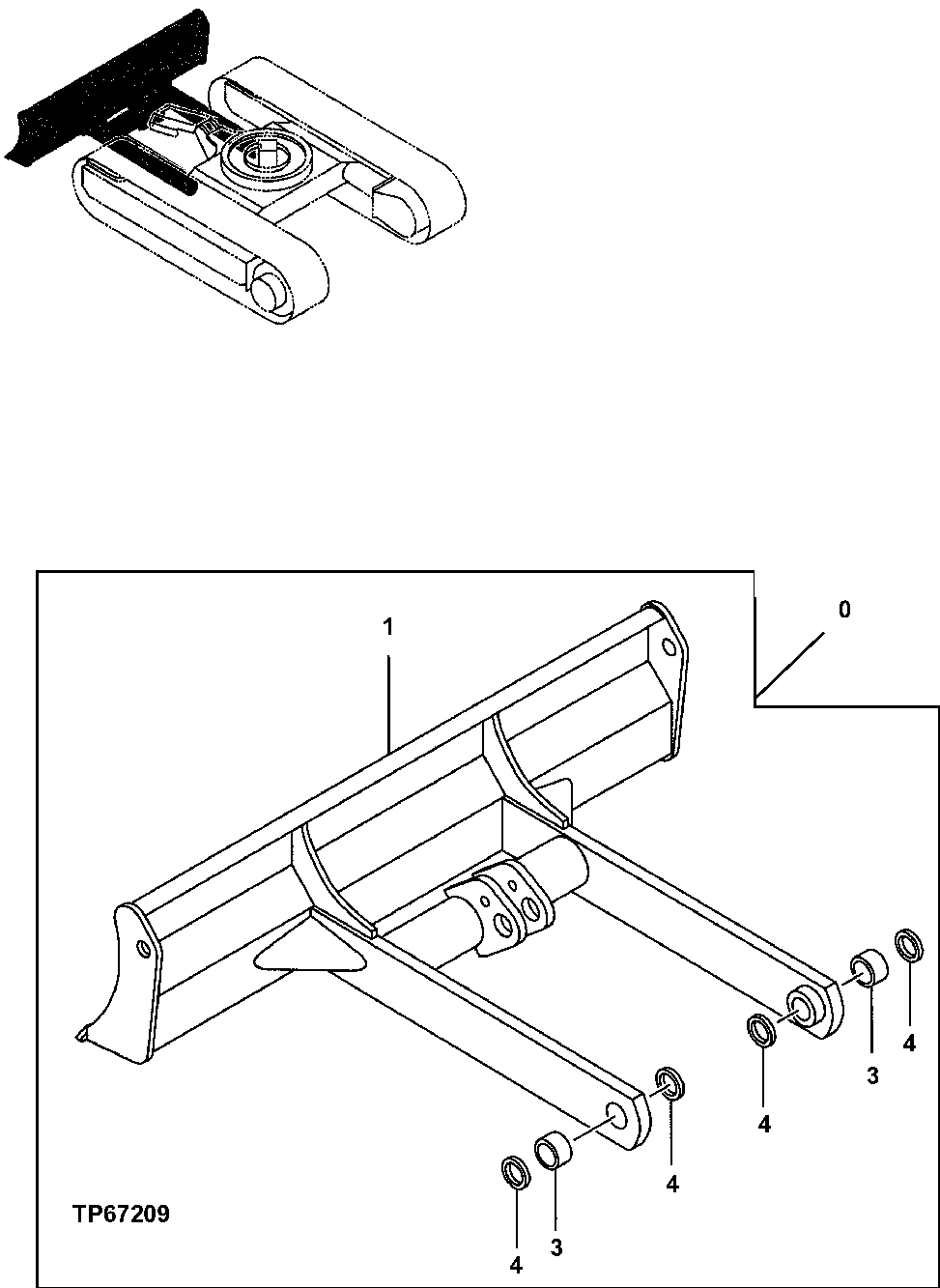 Схема запчастей John Deere 5C ZTS - 119 - BLADE (COMPLETE) 3301 BLADES AND SIDE CUTTERS