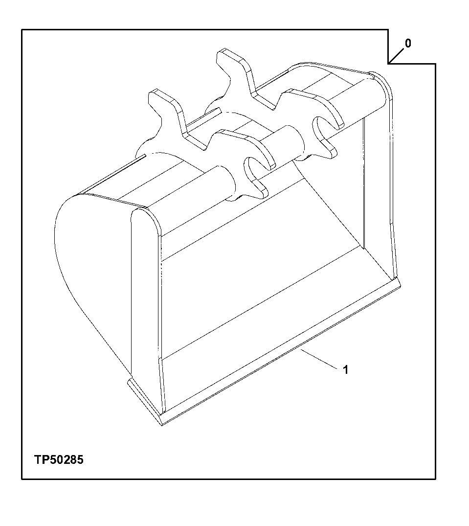Схема запчастей John Deere 0C ZTS - 132 - DITCH CLEANING BUCKET (34 INCH/5.9 CUBIC FOOT) 3302 Bucket With Teeth