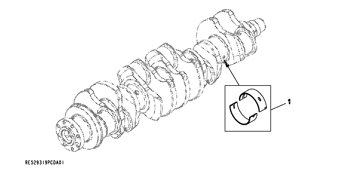 Схема запчастей John Deere 35C RTS - 82 - 9901 MAIN BEARING KIT 0400A 6081HT002 6081HT002 6081HT002