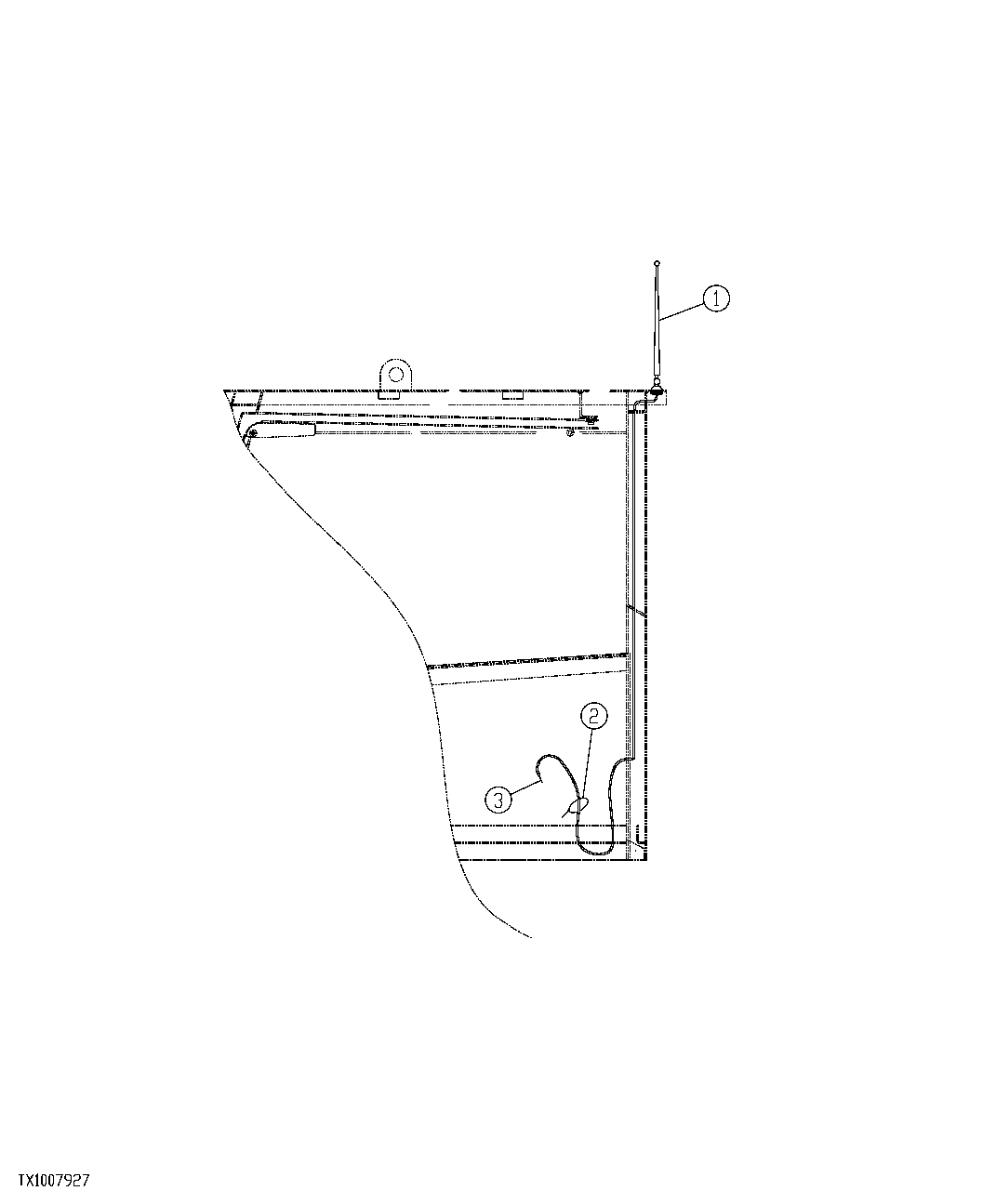 Схема запчастей John Deere 35C RTS - 287 - SIDE AND REAR ENTRY CAB ANTENNA AND WIRING HARNESS 1810 OPERATOR ENCLOSURE