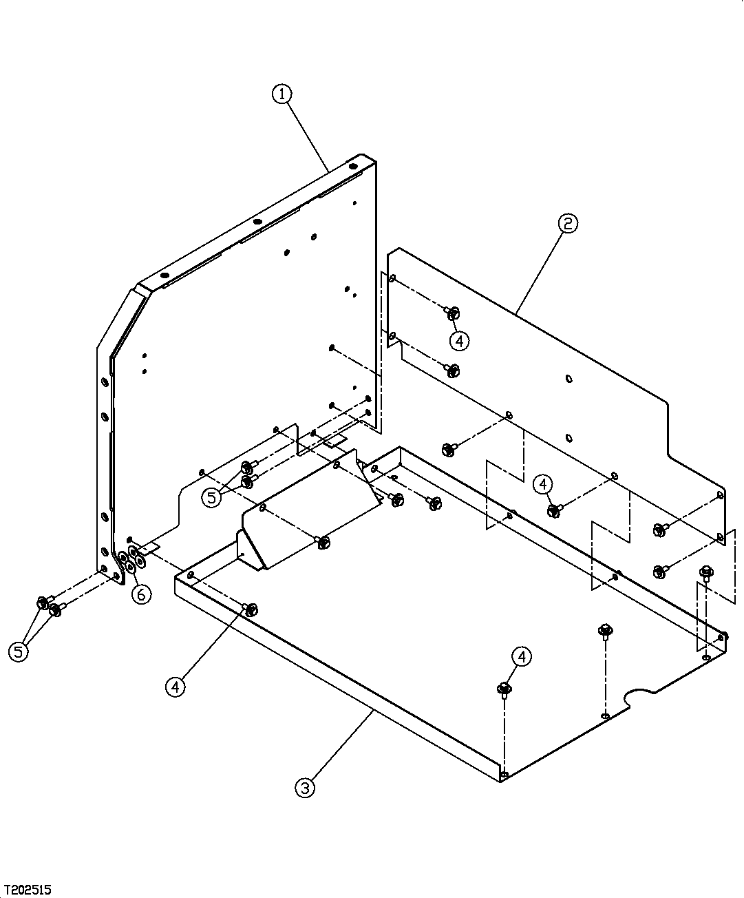Схема запчастей John Deere 35C RTS - 403 - LEFT FRONT STORAGE COMPARTMENT PANELS 1910 HOOD OR ENGINE ENCLOSURE