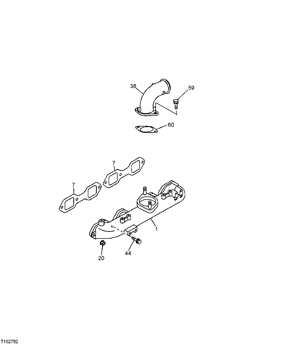 Схема запчастей John Deere 25CLC RTS - 32 - ENGINE AIR INTAKE MANIFOLD 0414 INTAKE MANIFOLD