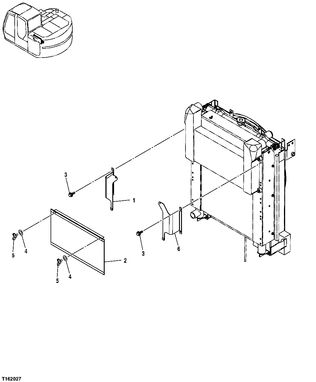 Схема запчастей John Deere 25CLC RTS - 50 - CHARGE AIR COOLER NET 0511 RADIATOR & FAN SHROUD
