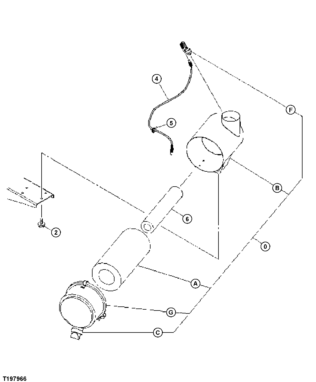 Схема запчастей John Deere 25CLC RTS - 60 - AIR CLEANER (SN 300004-) 0521 AIR CLEANER & PIPING