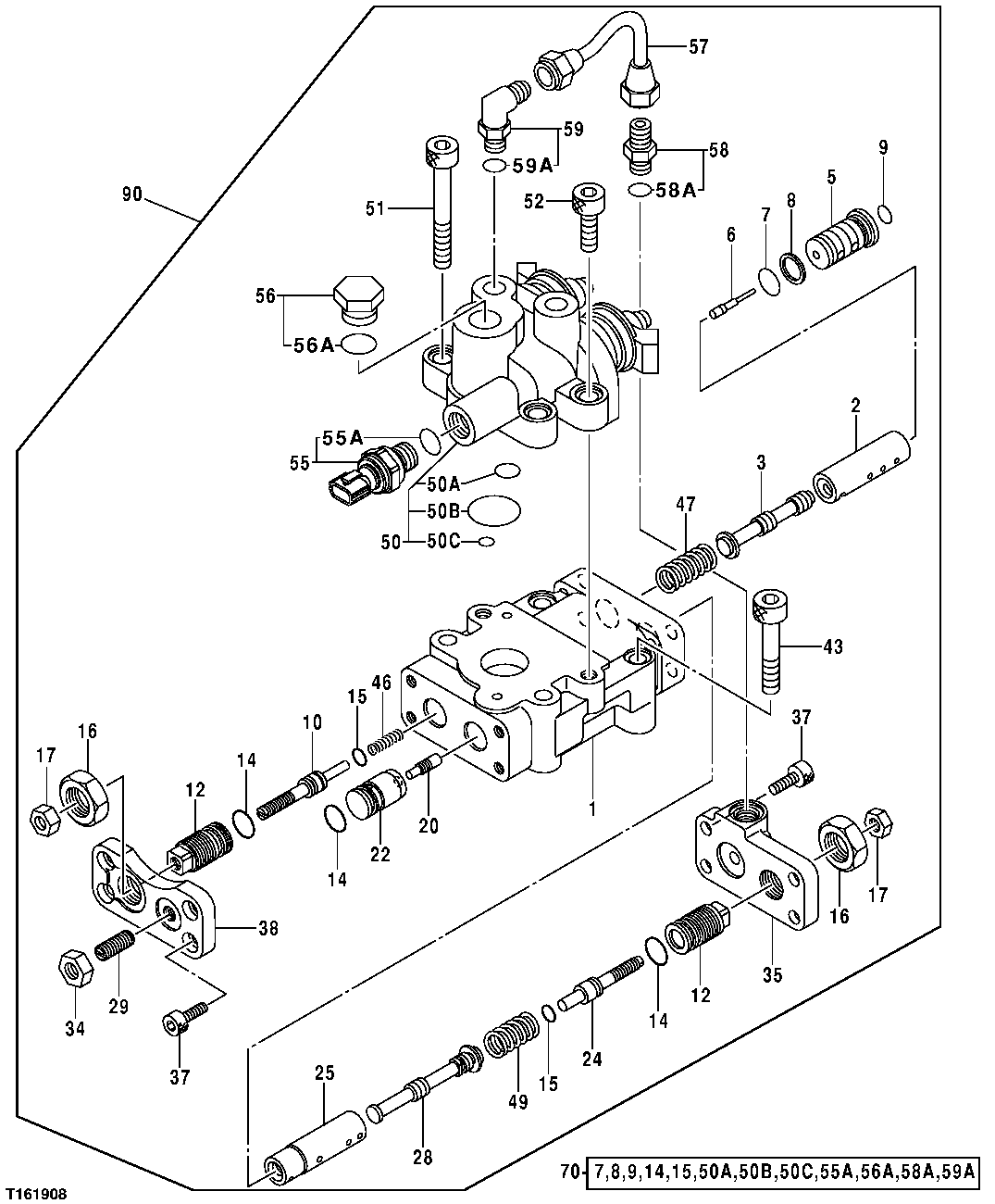 Схема запчастей John Deere 25CLC RTS - 191 - REGULATOR (PUMP 2) 3361 HYDRAULIC PUMP