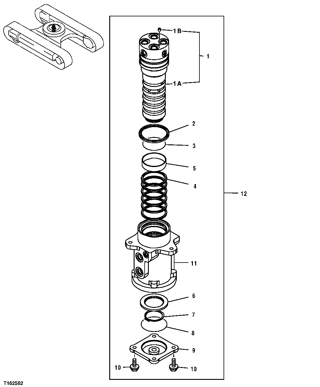 Схема запчастей John Deere 25CLC RTS - 260 - Rotary Manifold (Without Blade) 4362 VALVES