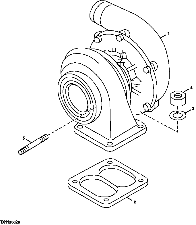Схема запчастей John Deere 35D - 47 - Turbocharger 0416 TURBOCHARGER