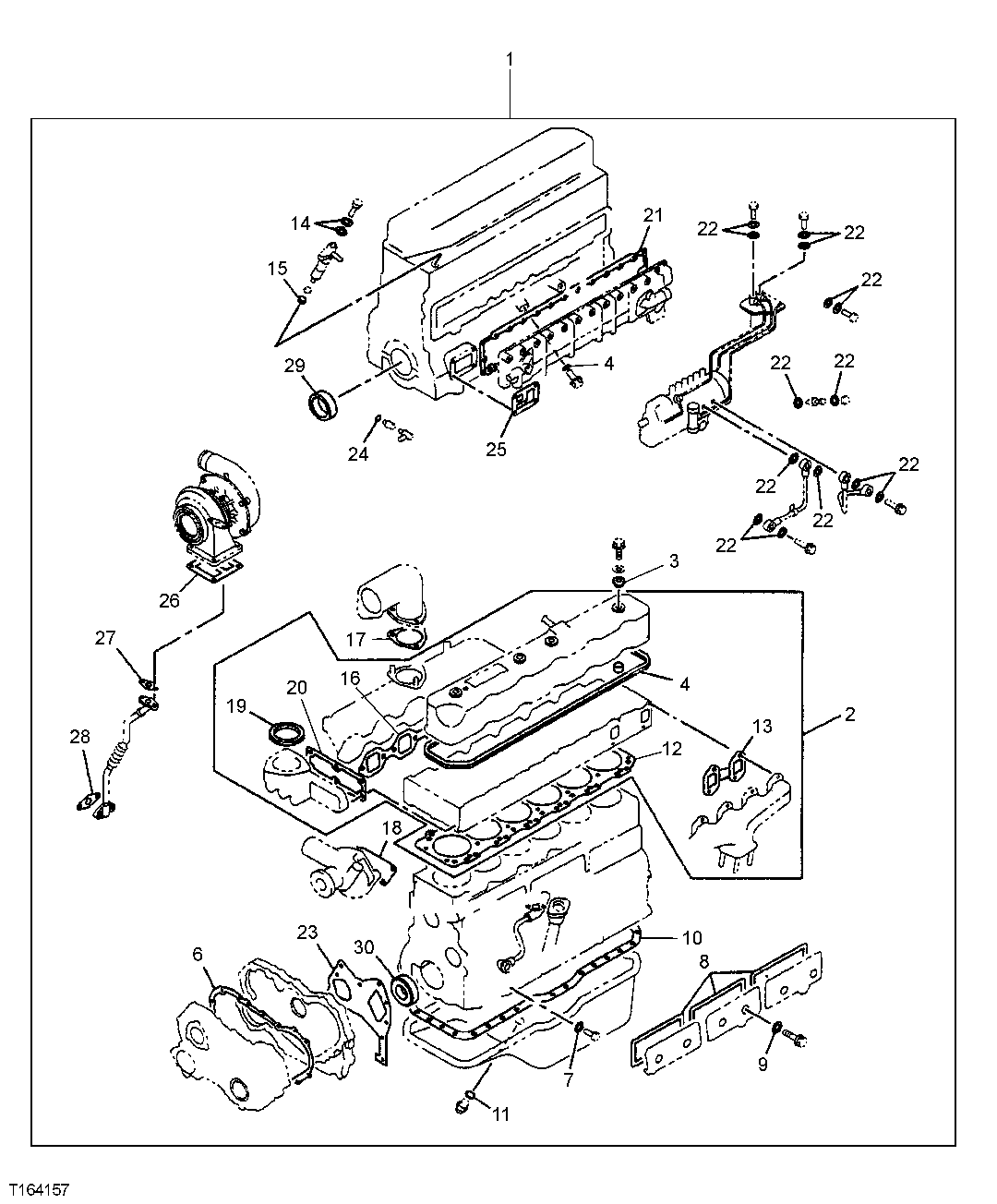 Схема запчастей John Deere 35D - 56 - ENGINE GASKET SETS 0452 GASKET REPLACEMENT KITS