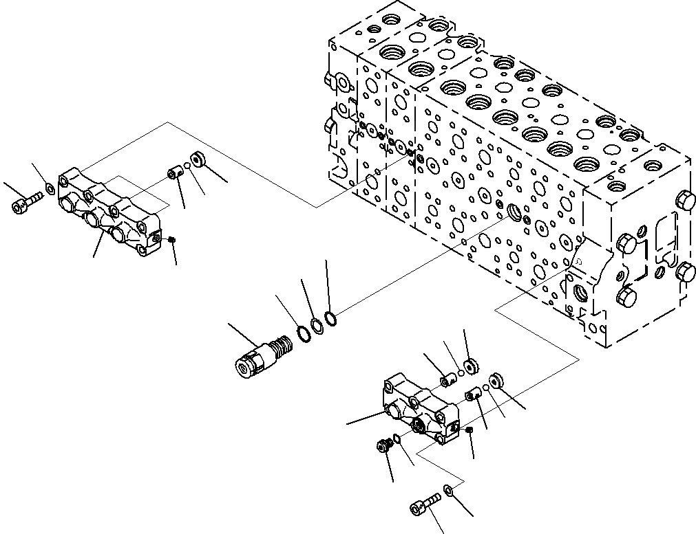 Схема запчастей Komatsu PC290-8K - ОСНОВН. УПРАВЛЯЮЩ. КЛАПАН, ДЛЯ MACHINE С -ДОПОЛН. АКТУАТОР КОНТУР (/)(№-) ГИДРАВЛИКА