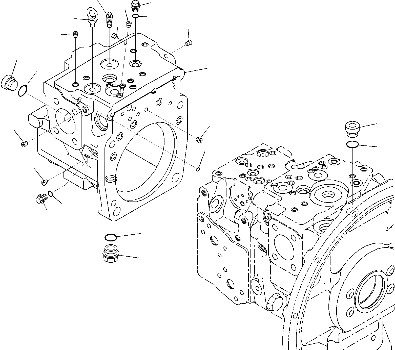 Схема запчастей Komatsu PC290-8K - ОСНОВН. ПОРШЕНЬ НАСОС (/)(№-) ГИДРАВЛИКА